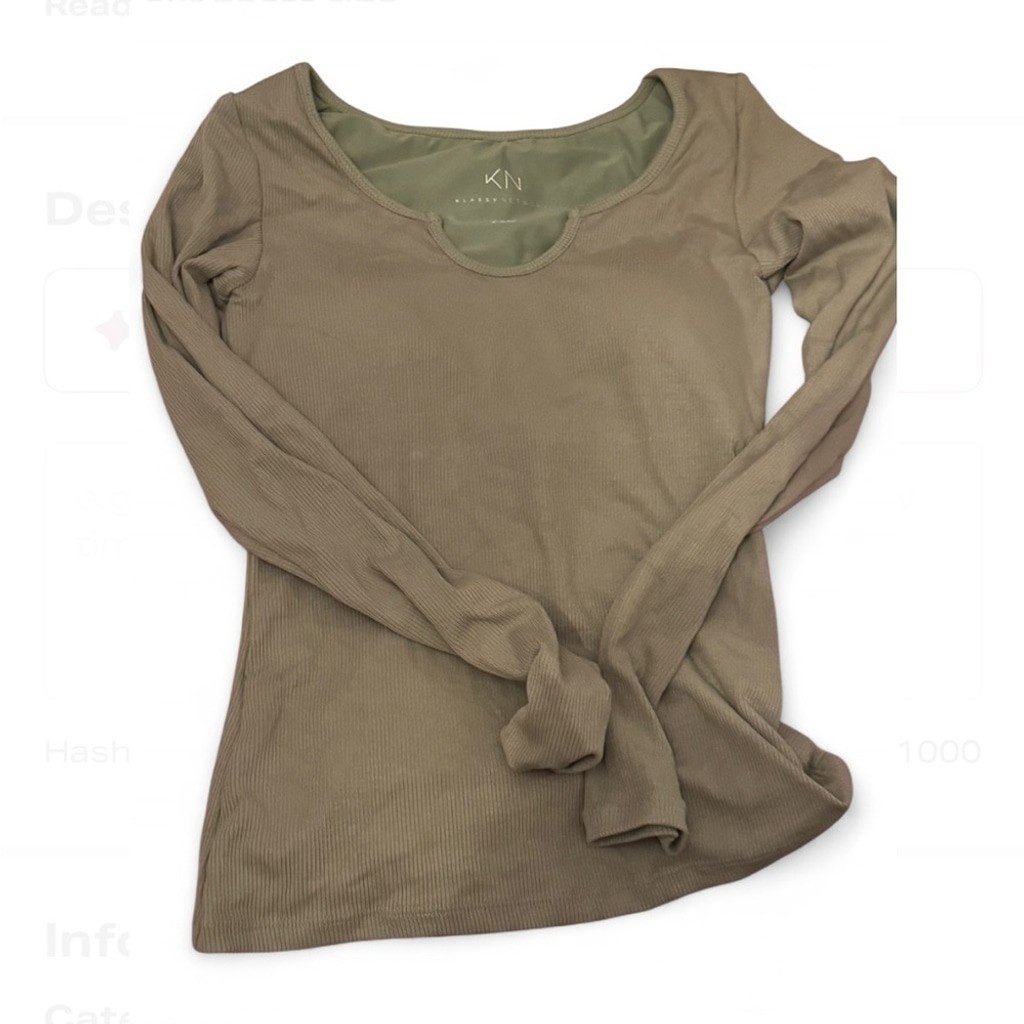 Klassy Network Braless Ribbed U-Shape Long Sleeve S - photo 5