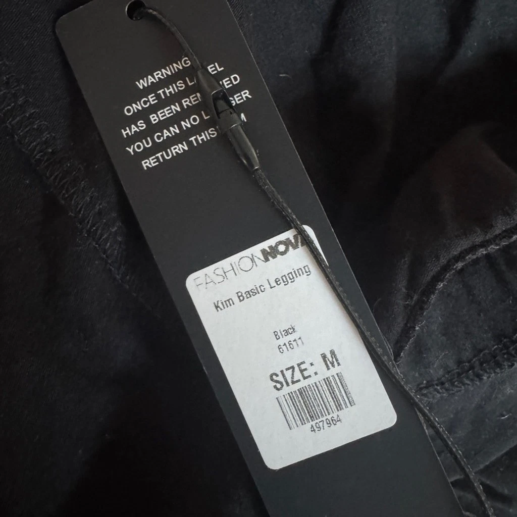 Basic Kim Leggings - Fashion Nova - Black - Size M - photo 2