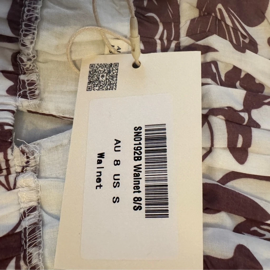 Caloundra Strapless Midi Dress Floral Walnut small nwt - photo 3