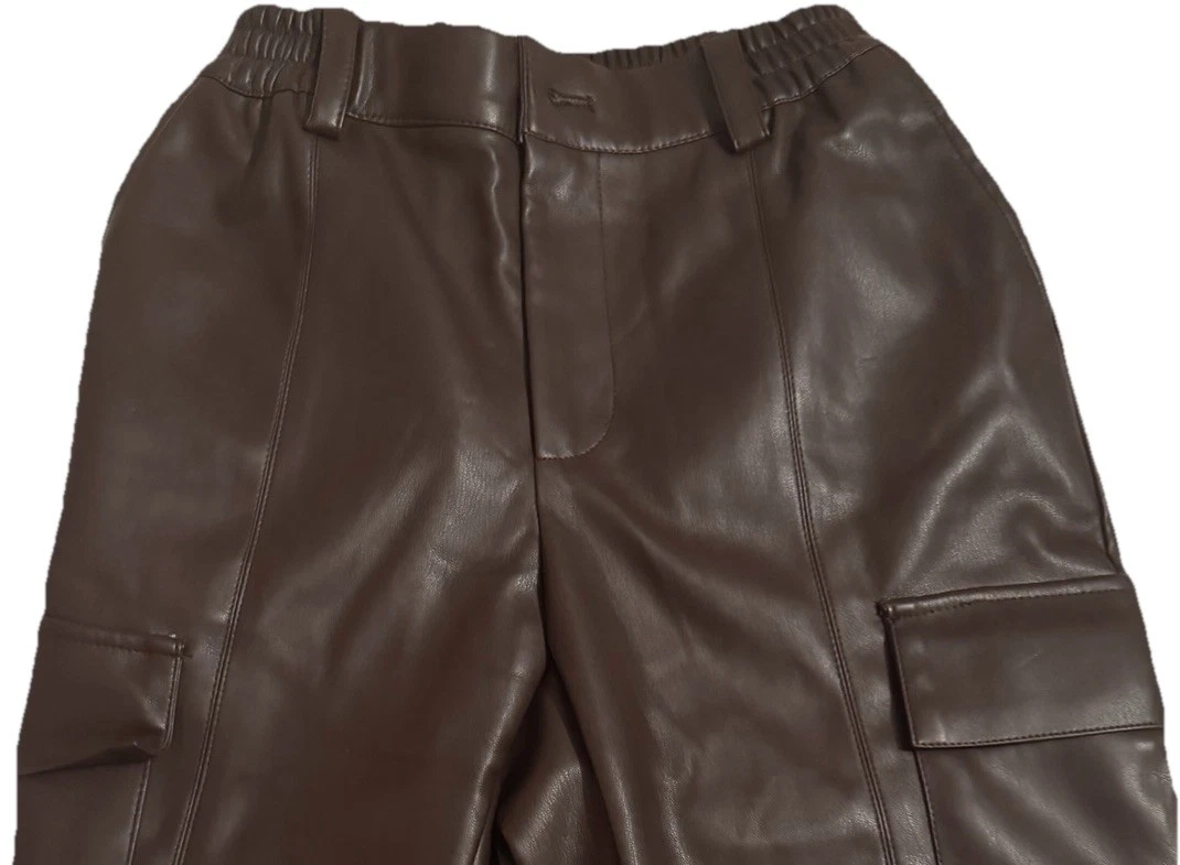 Bebe VEGAN LEATHER CARGO POCKET JOGGER XS NWT - photo 5
