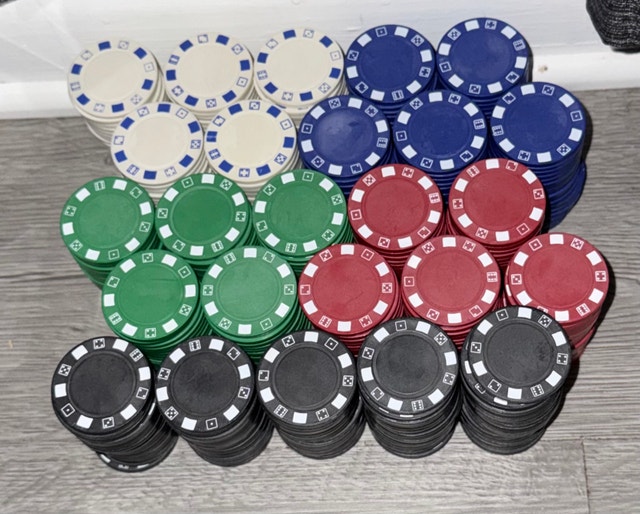 Poker Chips (499, 1 Red Missing) - $50