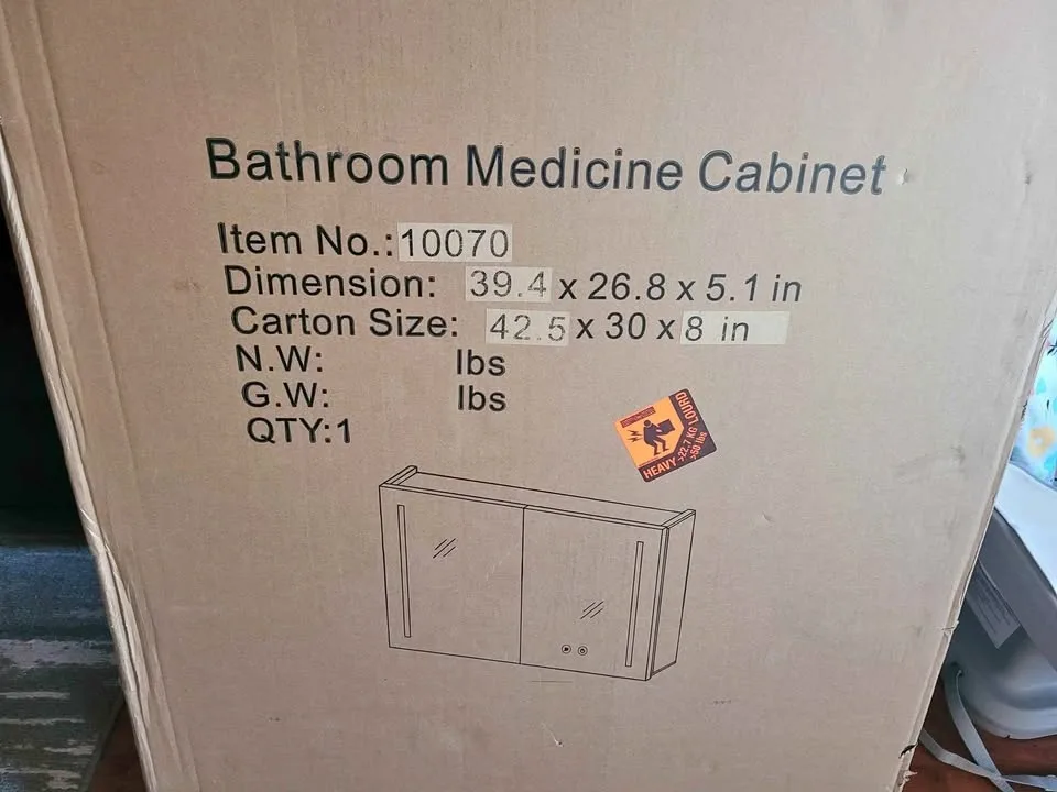 Recessed Medicine Cabinet Mirror 39.4x26.8x5.1 Inch