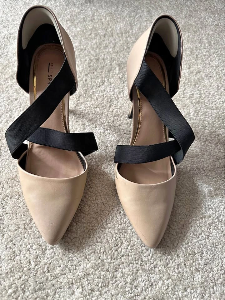 Spring beige high heels size 9