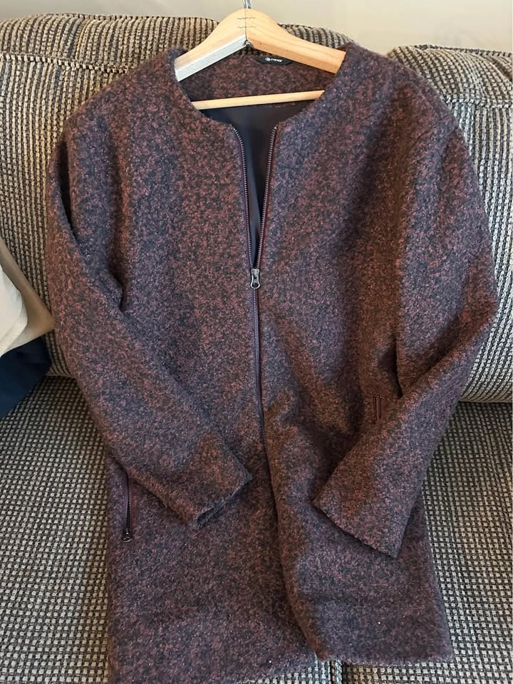 Women's Zippered Spring/Fall Collarless MPG Coat - Size S - photo 2