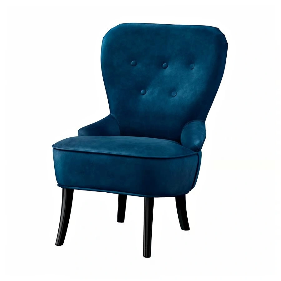 IKEA REMSTA Accent Chair | Dark Green/Blue Velvet | Stylish & Co