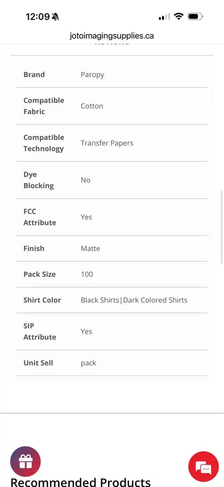 Paropy Dark Sublicotton Transfer Paper - 49 Sheets - photo 3