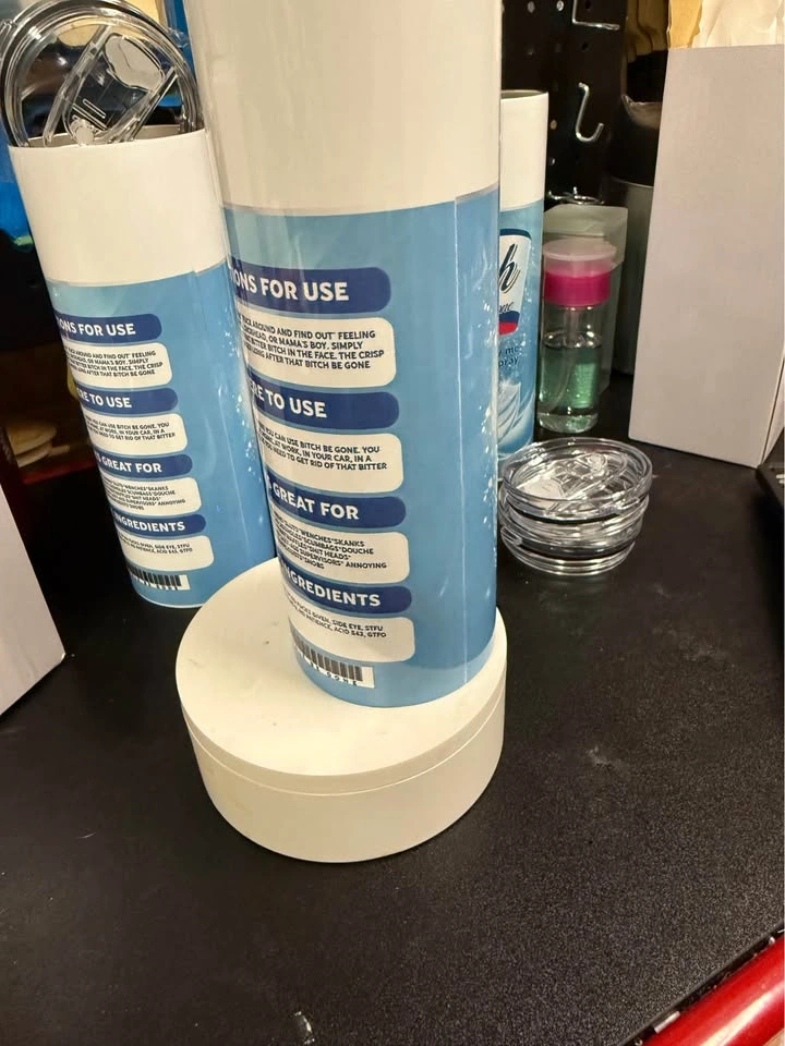 Tumbler - Bitch Spray - 20oz sublimation - Gift Box & Straw - photo 2