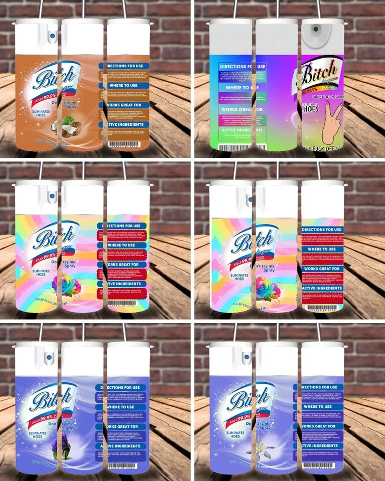 Tumbler - Bitch Spray - 20oz sublimation - Gift Box & Straw - photo 3