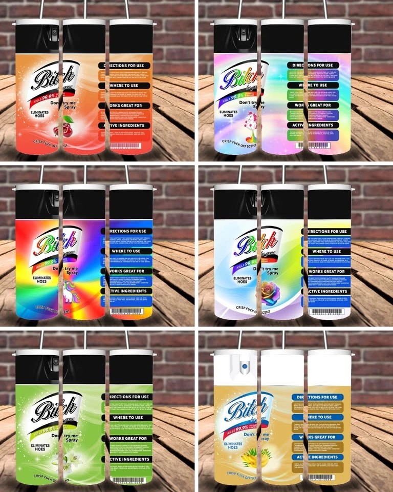 Tumbler - Bitch Spray - 20oz sublimation - Gift Box & Straw - photo 5