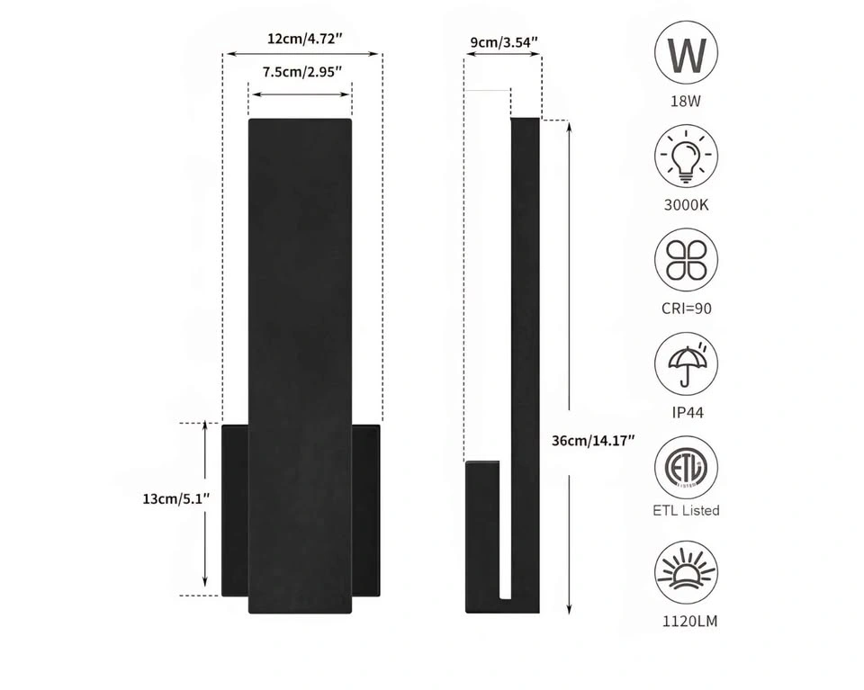 ElilyGiA Aluminum LED Wall Sconces (Set of 2) - photo 2