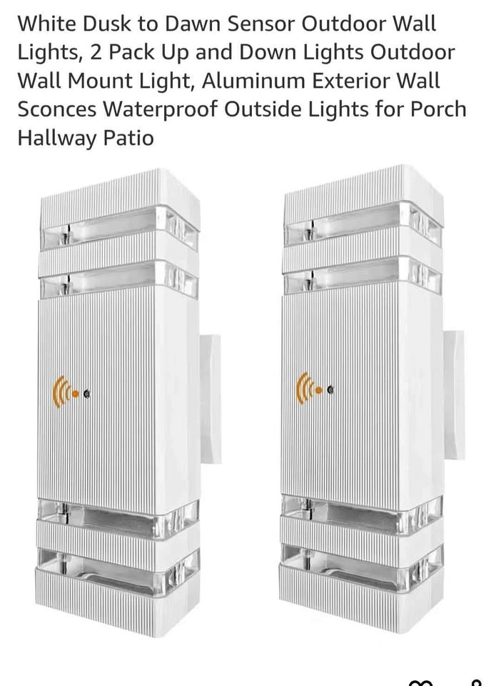 Dusk to Dawn Outdoor Wall Lights, 2 Pack