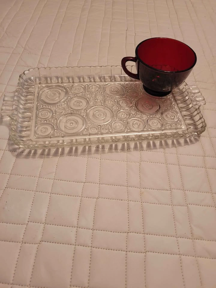 Vintage Hocking Anchorglass Serva Snack Set - photo 3