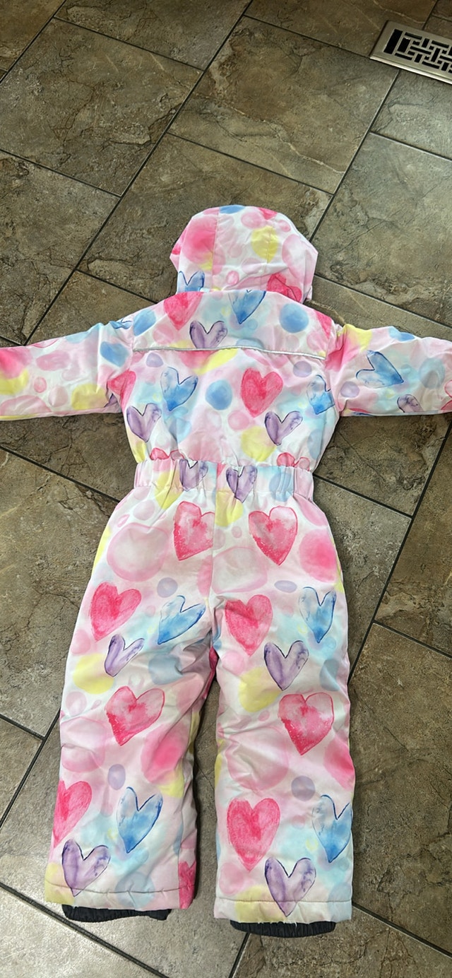 Girls one piece snowsuit sz 4 - photo 2