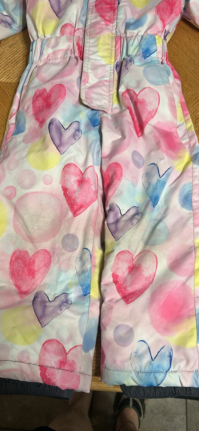 Girls one piece snowsuit sz 4 - photo 3