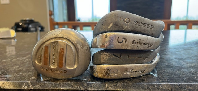 Mismatched irons and gold club