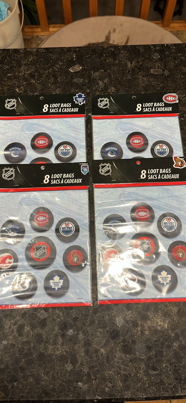 32 NHL Birthday Party Loot Bags