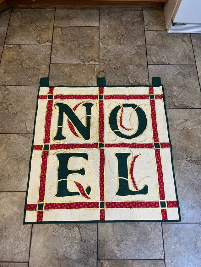 Homemade Christmas Quilted Wall Hanging