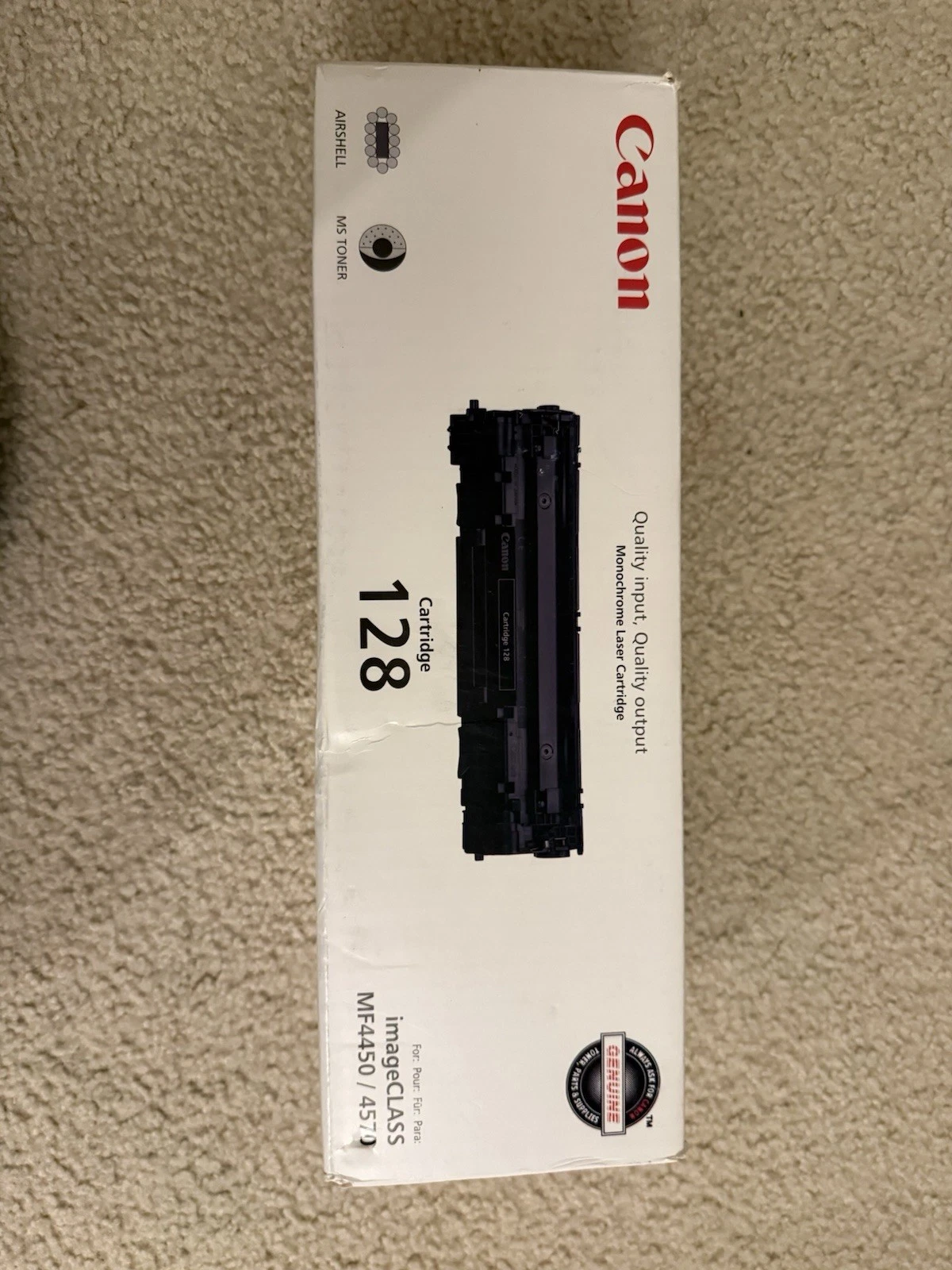 Canon 128 Genuine Toner Cartridge - New Sealed - MF4450 / MF4470 - photo 4