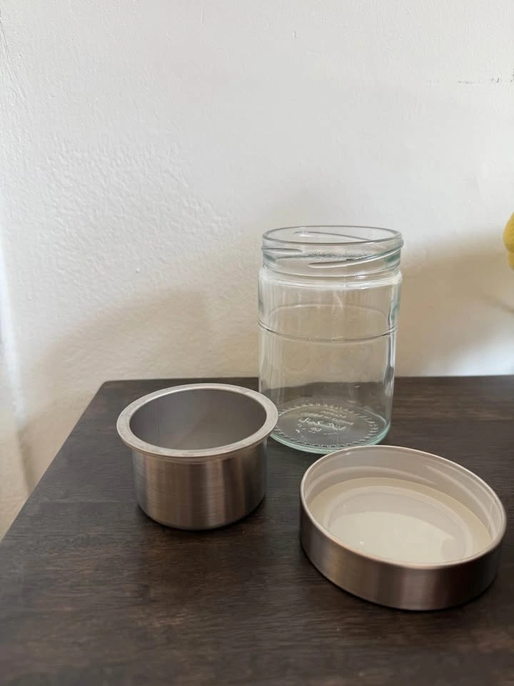 IKEA DAGKLAR Glass Yogurt Jar with Metal Lid - photo 3