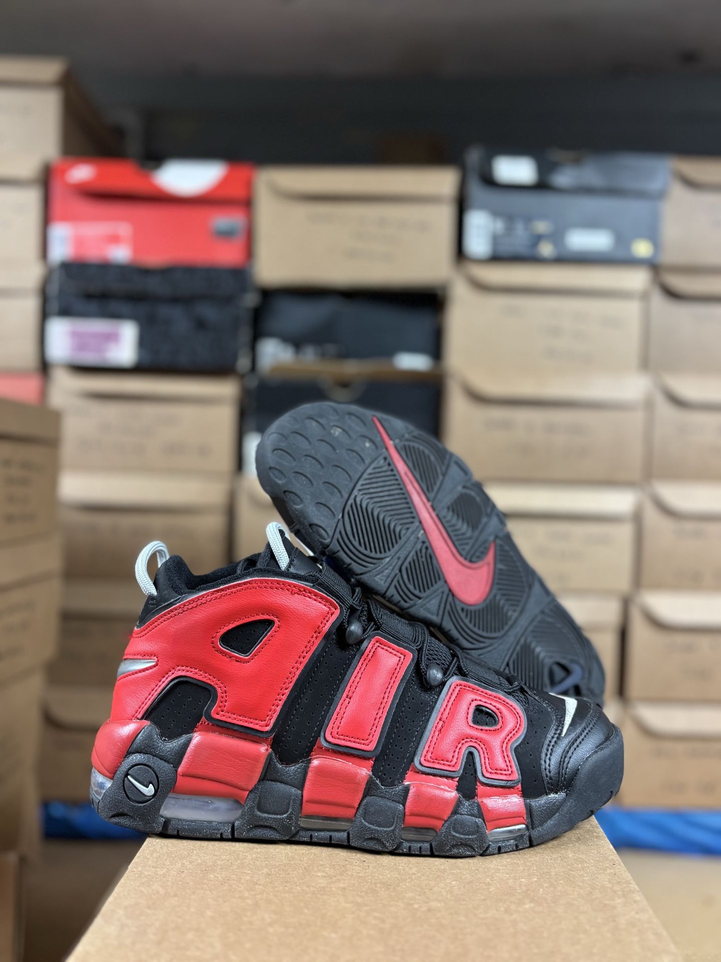 Nike Air More Uptempo 96 Alternate Split Black Varsity Red