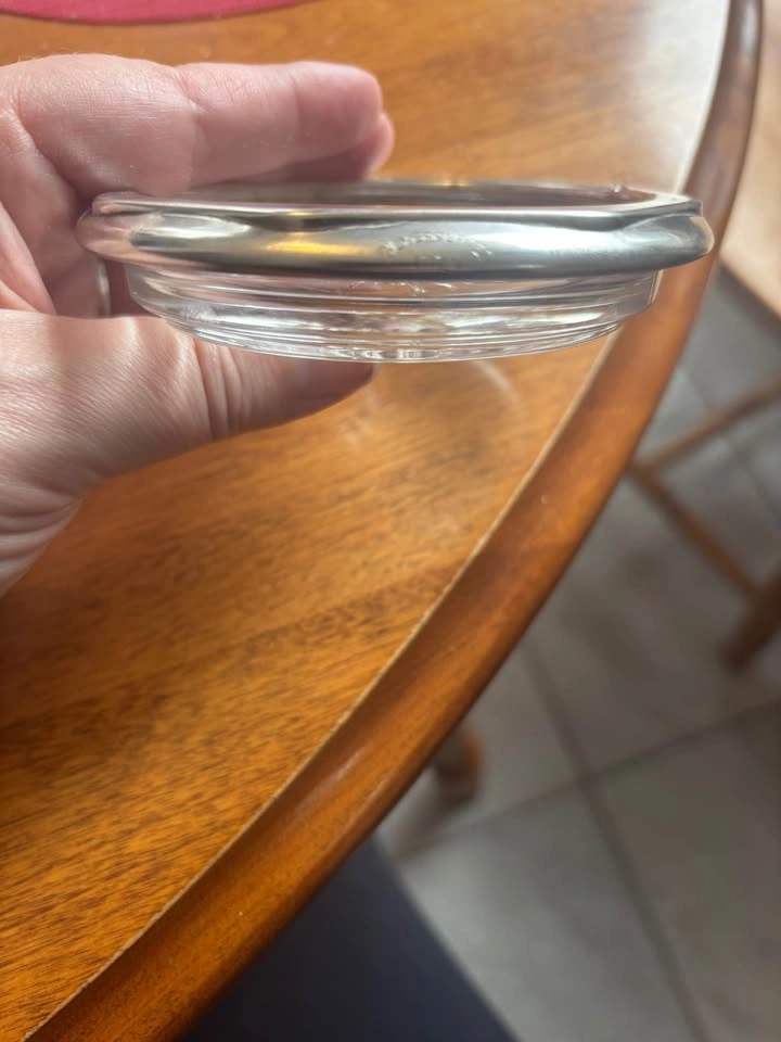 Set of 4 Vintage Italian Silver-Plated & Cut Glass Coasters - photo 2