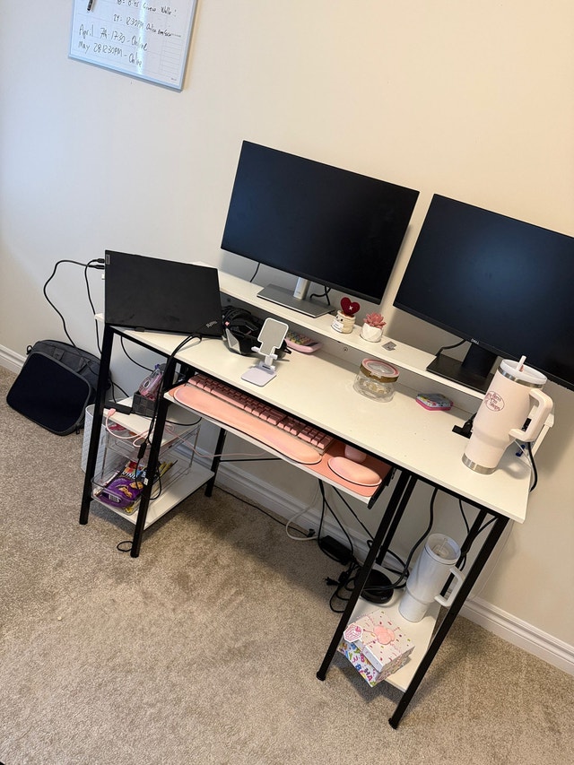 Modern 47” Computer Desk with LED Lights - photo 2