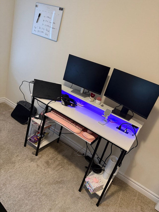 Modern 47” Computer Desk with LED Lights - photo 3