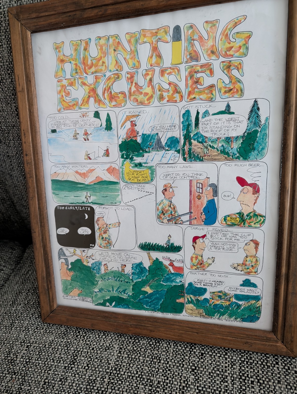 Tresco Original Comic Strip Art Hunting Excuses - photo 3