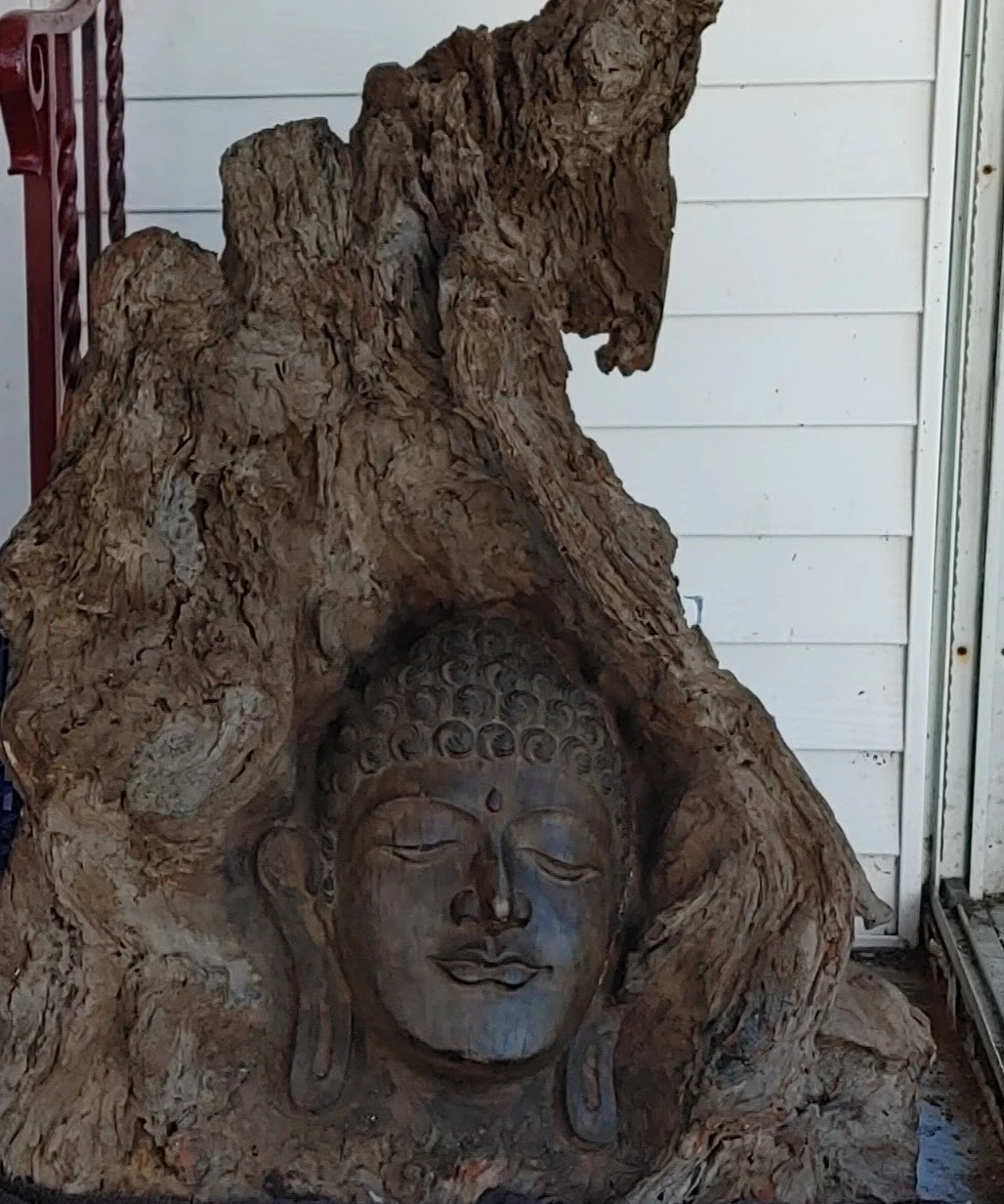Hand Carved Wood "Medusa" Sculpture - Handmade in Bali - photo 4