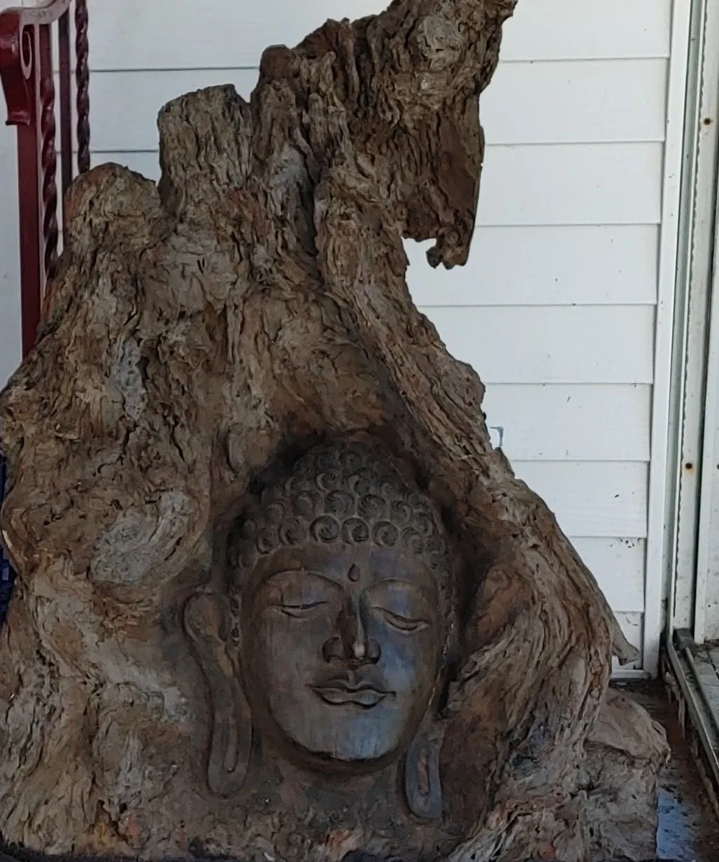 Hand Carved Wood "Medusa" Sculpture - Handmade in Bali - photo 4