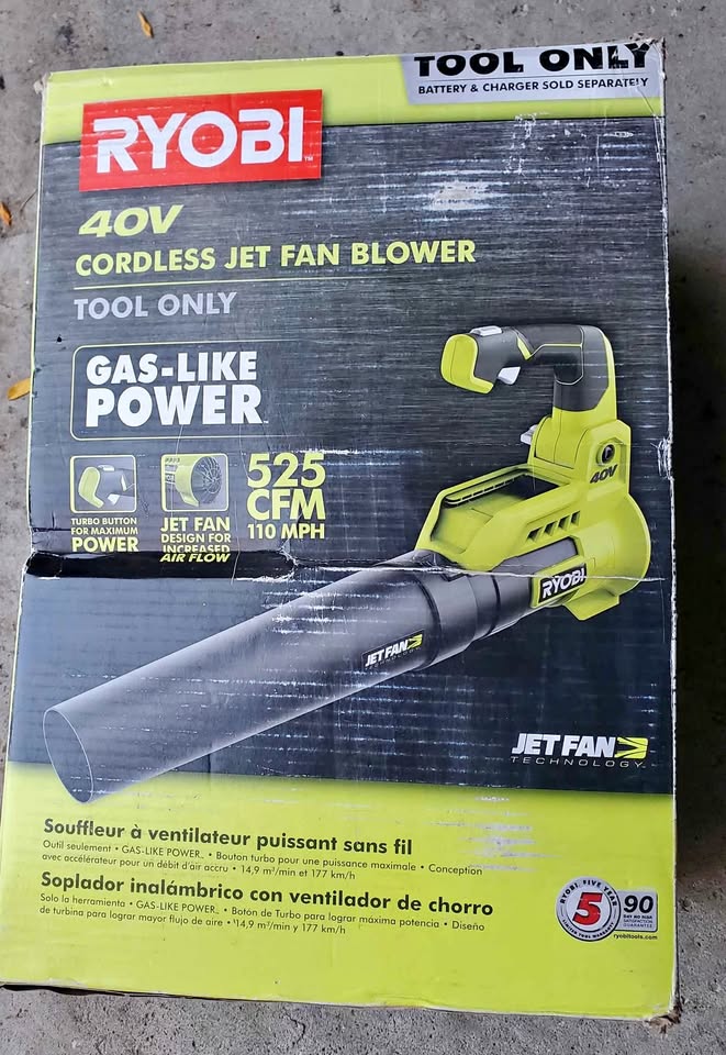RYOBI 40V Cordless Jet Fan Leaf Blower