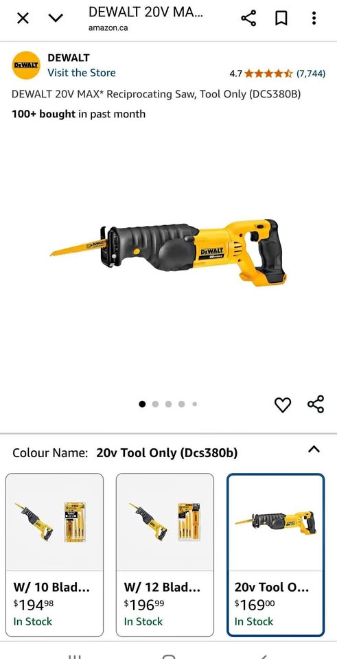 DEWALT 20V MAX* Reciprocating Saw, Tool Only