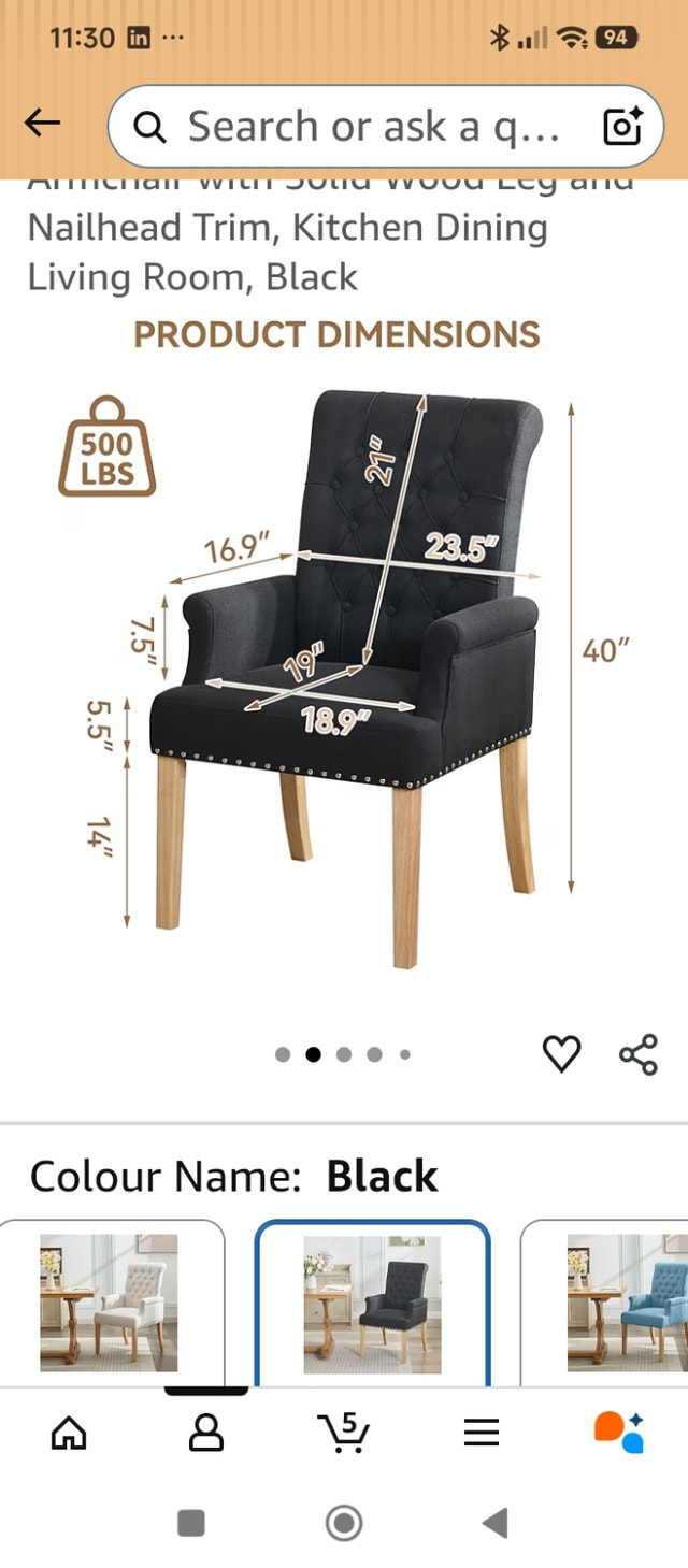 Brand New in Box: Fabric high back Chair - photo 2