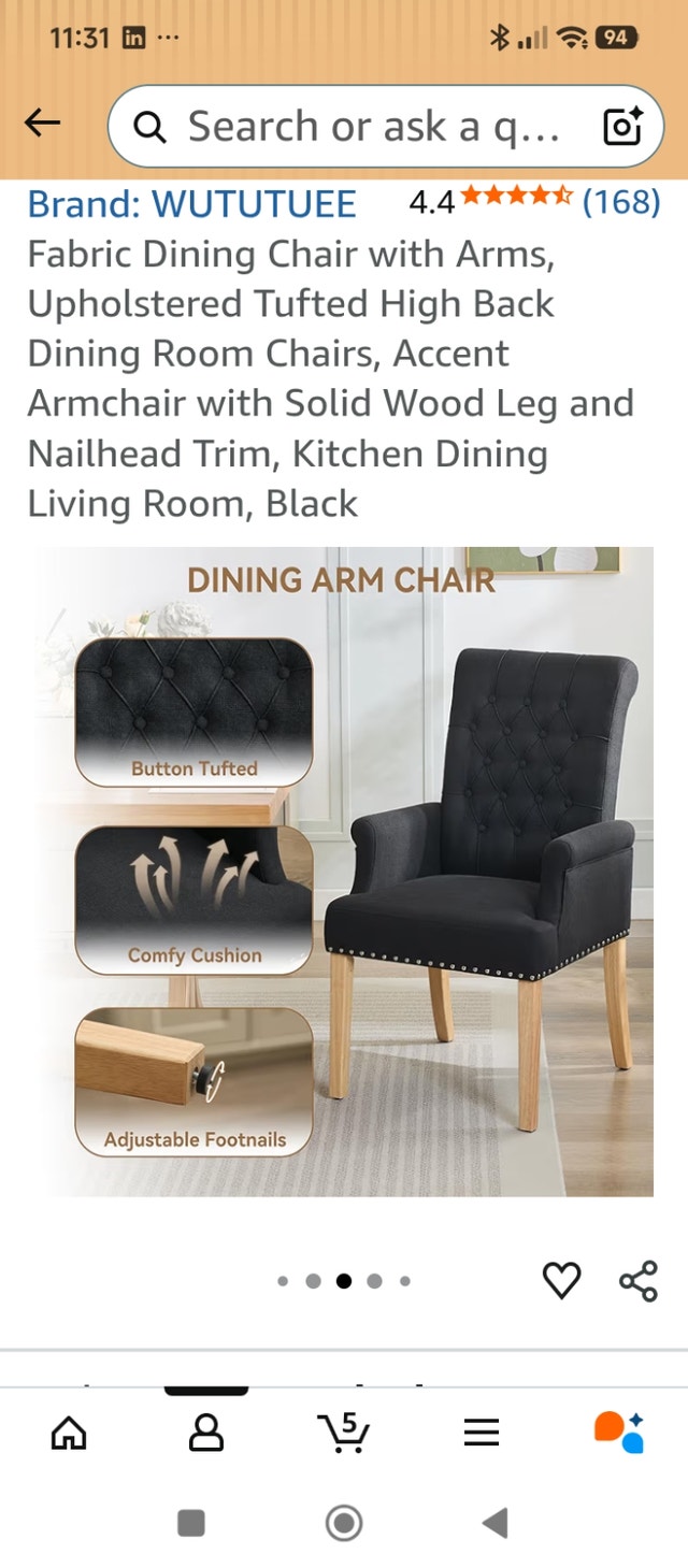 Brand New in Box: Fabric high back Chair - photo 4