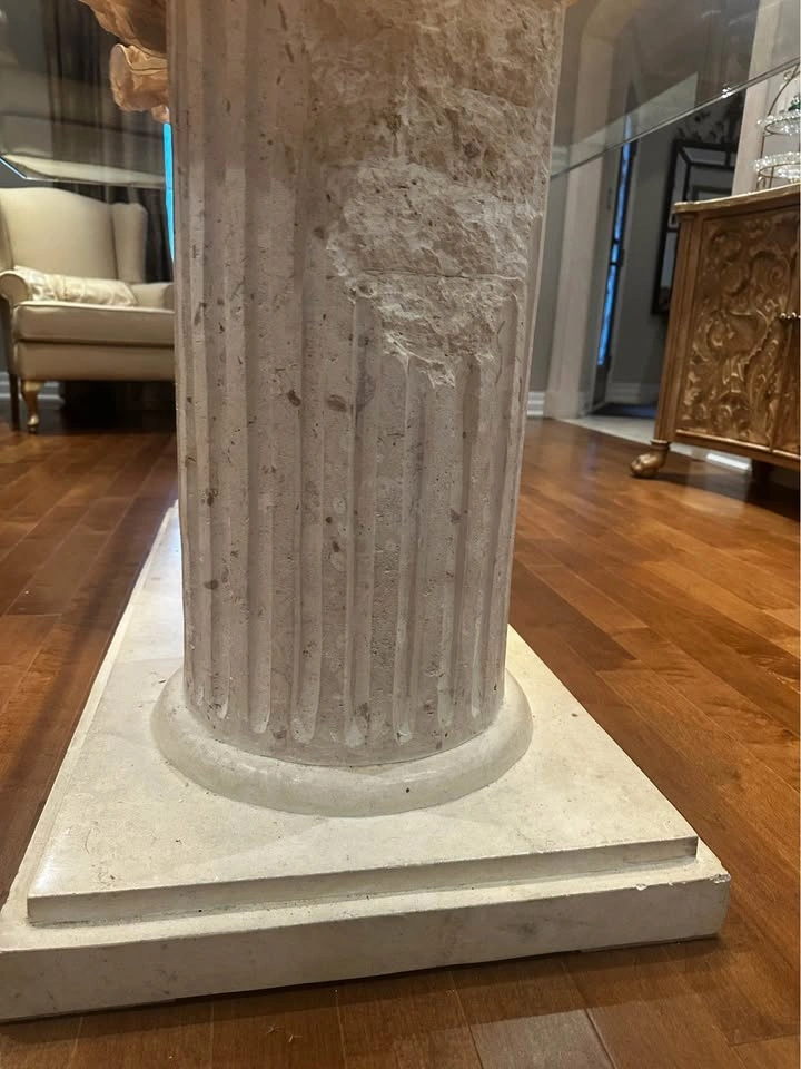 Premium Solid Glass Dining Table – Sculptural Pedestal Base (84” - photo 4