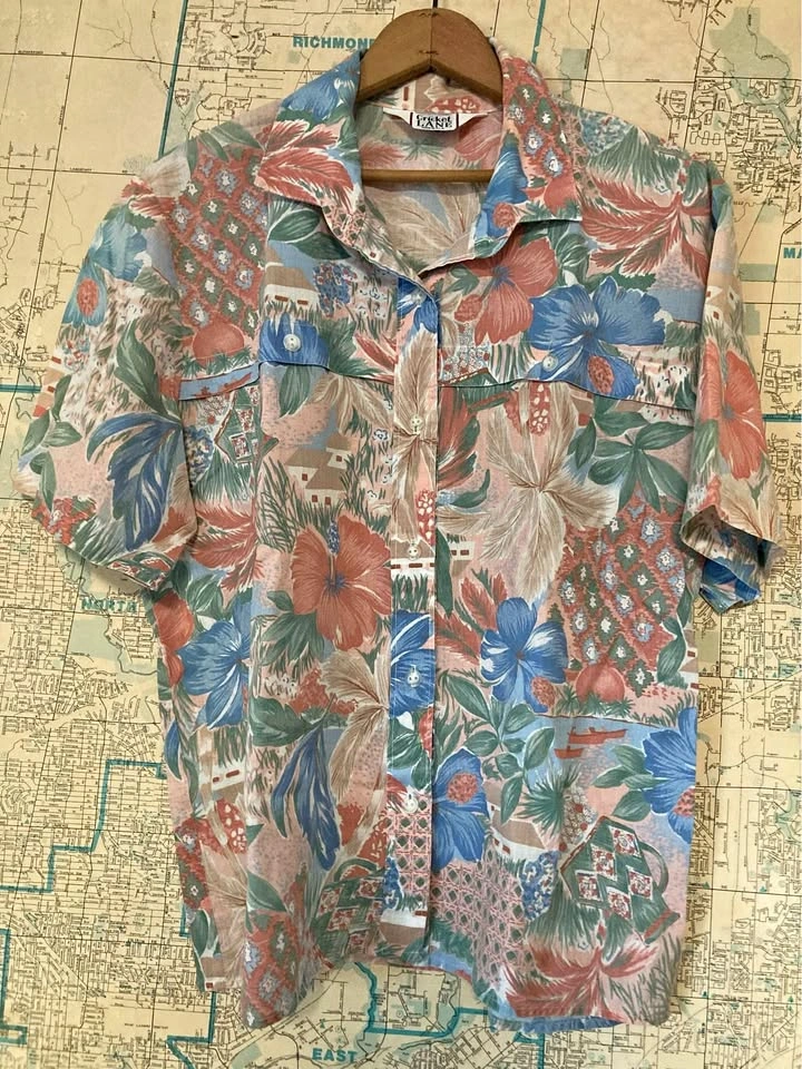 VINTAGE 1990s Cricket Lane Floral Blouse USA