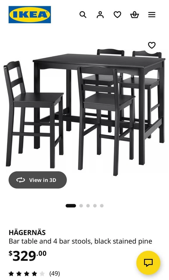IKEA Hagernas Kitchen/Bar Table - photo 2