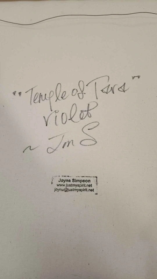Jayna Simpson Original Painting "Temple of Tara" 26x24 Signed Ca - photo 5