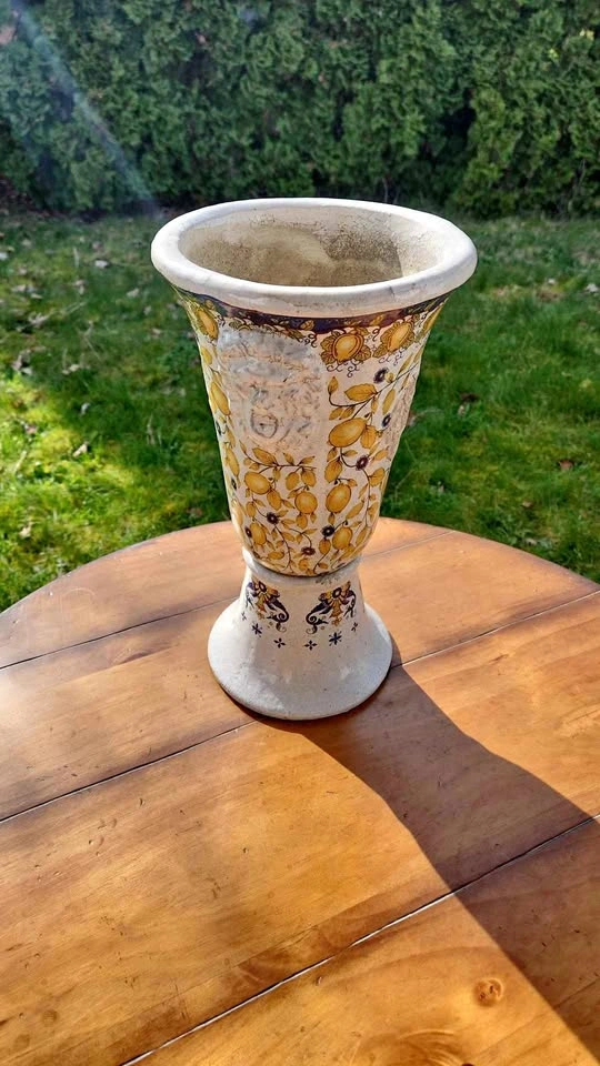 Ceramic Lemon Design Vase Planter 15" height