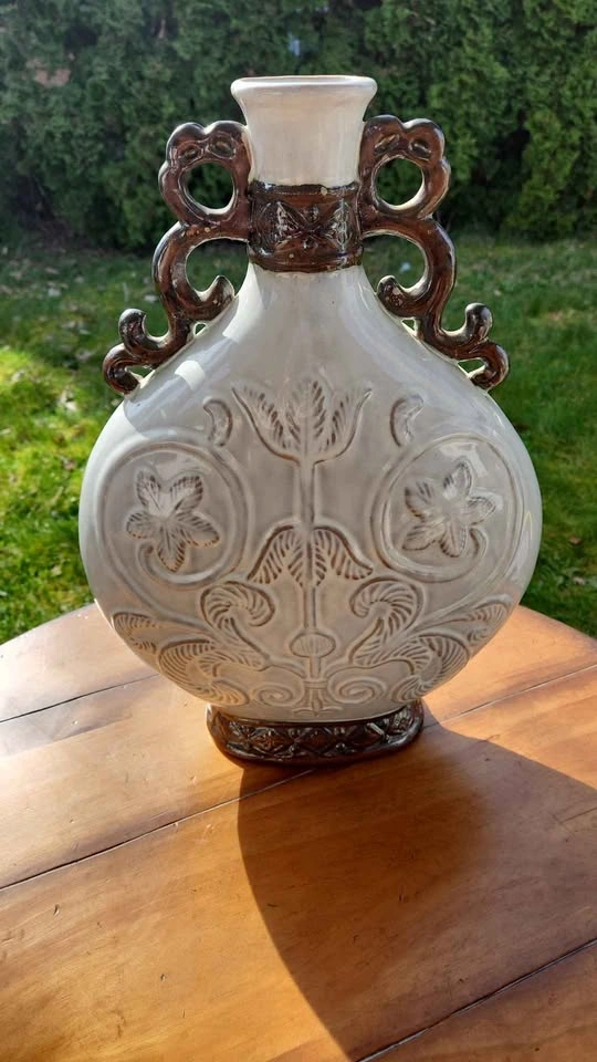 Decorative ceramic vase with handles 18" height - photo 3