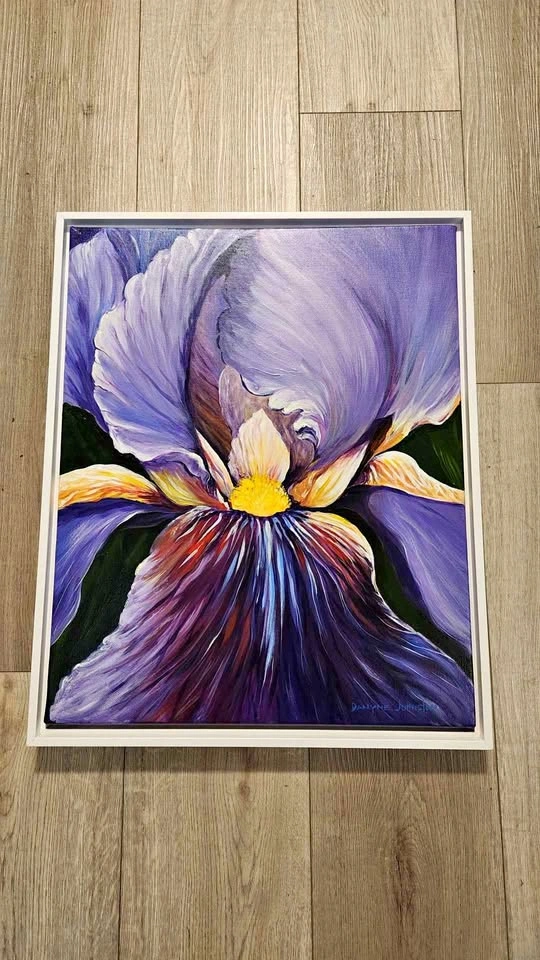 Danyne Johnston 'The Eye of the Iris' Painting 20x16 Local Artis