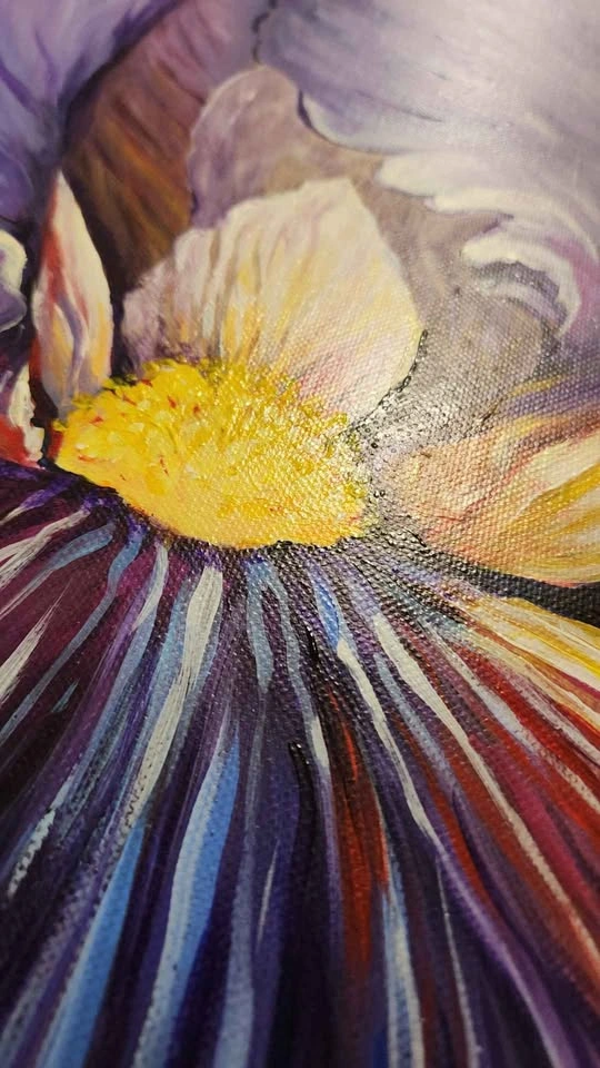 Danyne Johnston 'The Eye of the Iris' Painting 20x16 Local Artis - photo 2