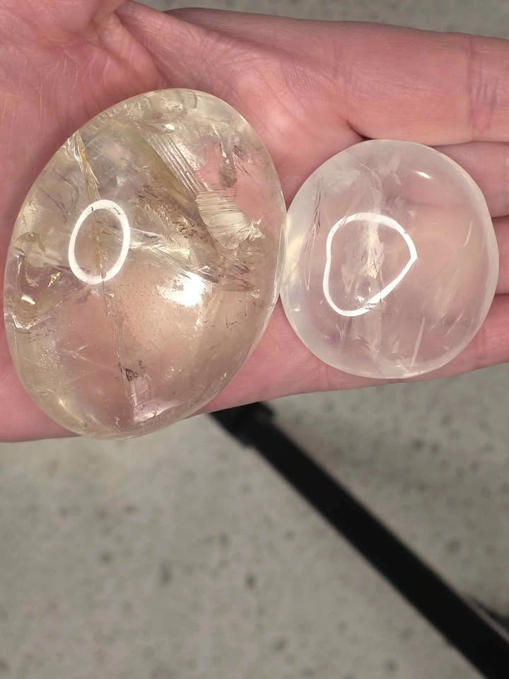 Clear Quartz Palm Stones - photo 5