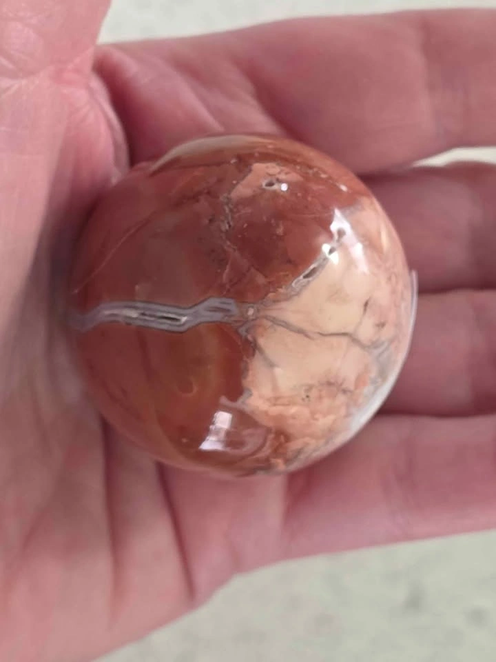 PINK AGATE (COTTON CANDY) Sphere 98g, 41.6mm - photo 3
