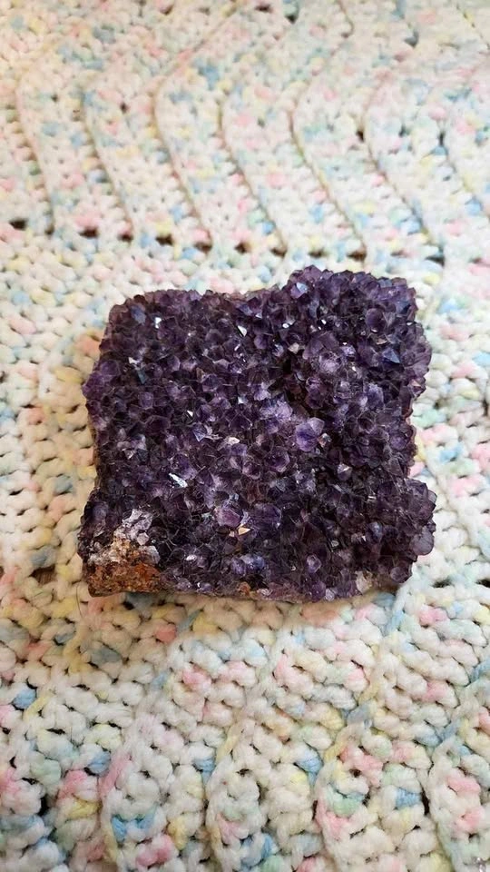 Amethyst Cluster on Agate Matrix