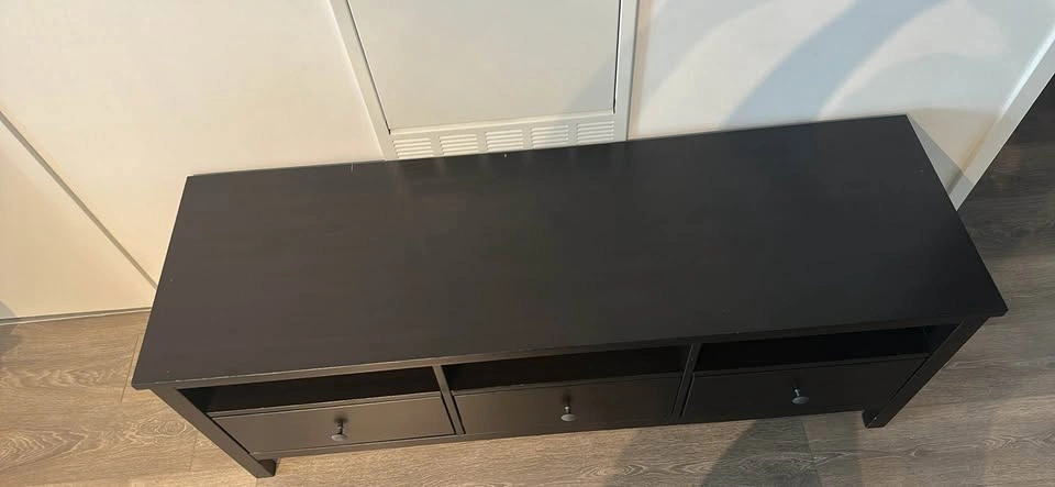 IKEA Hemnes TV Bench Black-Brown 3 Drawers - photo 2