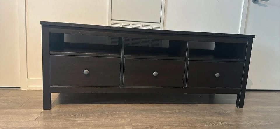 IKEA Hemnes TV Bench Black-Brown 3 Drawers - photo 3