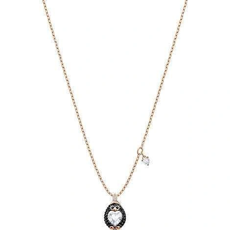 Swarovski Rose Gold Penguin Pendant Necklace