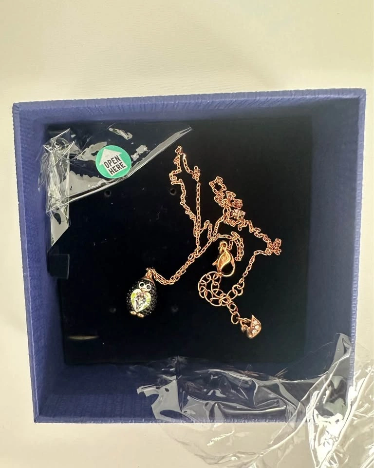 Swarovski Rose Gold Penguin Pendant Necklace - photo 2