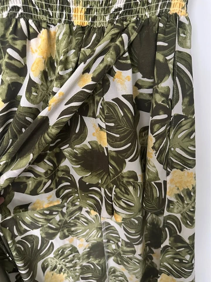 Tropical Print Off Shoulder Maxi Romper - photo 3